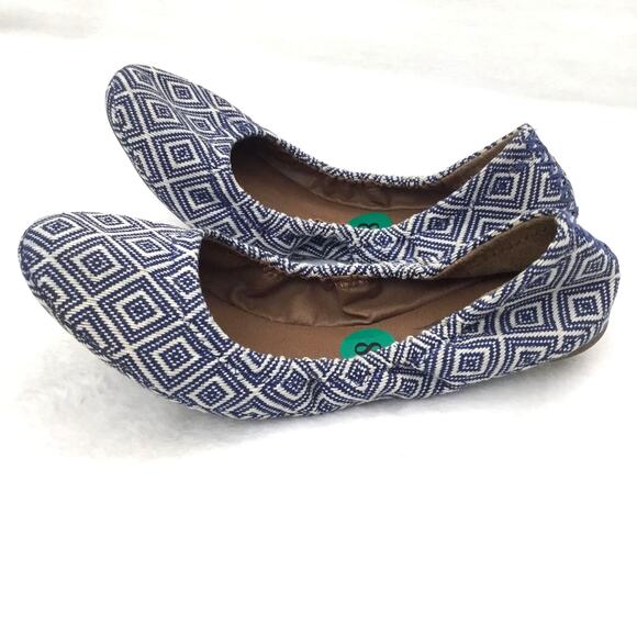 LUCKY BRAND Erin Blue Aztec Southwest Print Ballet Flats Sz 8 - Picture 4 of 5